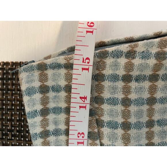 H&M Wool A-Line Knee Length Skirt Womens 6 Polka Dotted Academia Y2K Blue - Picture 12 of 13